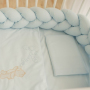 Бортик-косичка с постельным бельем ComfortBaby из 100% сатина Eco-collection