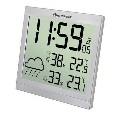 Метеостанция (настенные часы) Bresser TemeoTrend JC LCD с радиоуправлением