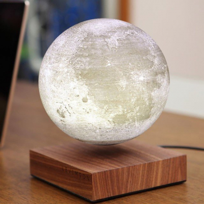 Глобус-левитрон Луны на деревянной подставке