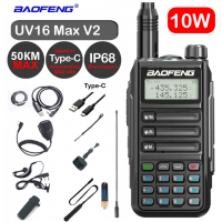 Рация (радиостанция) Baofeng Black UV-16 Pro Max V2 (10W) IP68 Type-C - UV-16-PRO-MAX-V2-BLACK