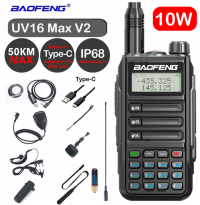 Рация (радиостанция) Baofeng Black UV-16 Pro Max V1 (5W) IP68 Type-C - UV-16-PRO-MAX-V1-BLACK